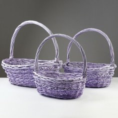 Набор корзин плетеных 44x36x1540 см 36x32x1435 см 32x27x1230 см No Brand