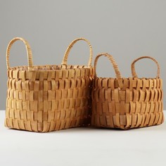 Набор корзин плетеных 26x17x1521 см 21x12x12518 см 2 шт секвойя No Brand