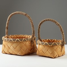 Набор корзин плетеных 22x1130 см 17x926 см 2 шт секвойя No Brand