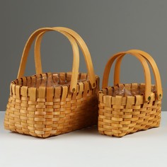 Набор корзин плетеных 26x165x1225 см 19x12x1020 см 2 шт секвойя No Brand