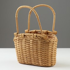 Корзина плетеная 23 x 12 x 1427 см медовая ротанг No Brand