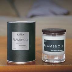 Ароматическая свеча EVIRY FLAMENCO с деревянным фитилем Вишня и вино 200 мл