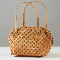 Корзина плетеная 25 x 15 x 8 x 16/30 см, секвойя No Brand