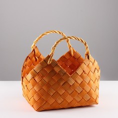 Корзина плетеная 35,5х25,5х24/31 см, бамбук No Brand
