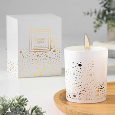 Свеча ароматическая Golden Spotбузина и грейпфрут белый стакан No Brand