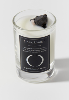 Свеча ароматическая Quarz NEW BLACK с кристаллами 40 мл
