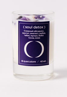 Свеча ароматическая Quarz SOUL DETOX с кристаллами 40 мл