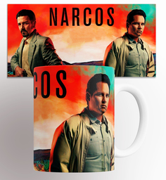 Кружка с принтом сериал нарко serial narcos 330 мл No Brand