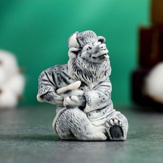 Фигура Сувениры из мраморной крошки Медведь играет на ложках 63см
