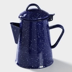 Кофейник эмалированный «Синий мрамор» 12 л 18х135х21 см No Brand