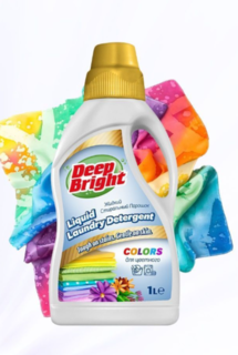 Гель для стирки Deep Bright для цветных вещей, 1 л