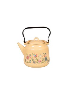 Чайник для плиты Лугов цветы эмалированный 35 л СтальЭмаль