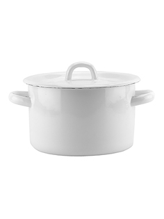 Кастрюля эмалированная с крышкой 2 л Эмаль