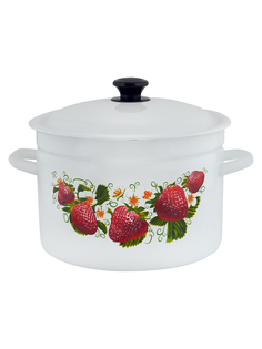 Кастрюля эмалированная Alat Home с крышкой 4 л