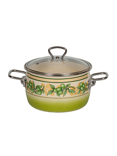 Кастрюля эмалированная Vitross Oliva с крышкой 4 л