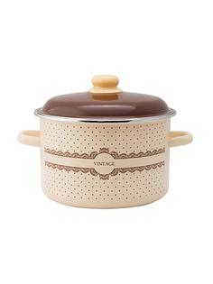 Кастрюля эмалированная Appetite Vintage с крышкой 55 л