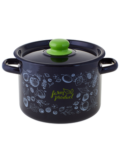 Кастрюля эмалированная Appetite Berry с крышкой 29 л