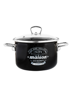 Кастрюля эмалированная Appetite Maison с крышкой 4 л