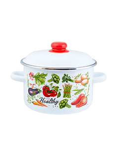 Кастрюля эмалированная Appetite Veggies с крышкой 55 л