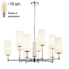 Подвесная люстра с лампочками Favourite Palmarius 2814-10P+Lamps E14 Свеча