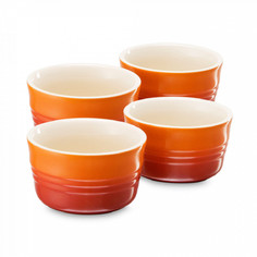 Набор из 4-х рамекинов LE CREUSET Flame 100 мл оранжевый