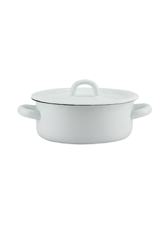 Кастрюля эмалированная, с крышкой, 1,5 л Эмаль