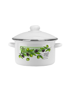 Кастрюля эмалированная Оливия-А, с крышкой, 3 л Эмаль