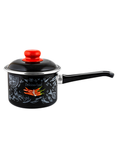Ковш кухонный Appetite Chilli с крышкой эмалированный 1.5 л