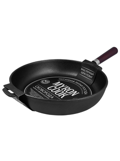 Сковорода MY REAL IRON COOK чугунная с деревянной ручкой 28 см