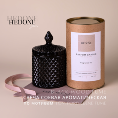 Свеча ароматическая Hedone Home Black Wood Fume 14x85 см 270 мл соевая
