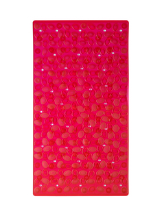 Коврик противоскользящий в ванную VARMAX Галька 68х36см розовый