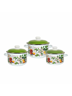 Кастрюля эмалированная Alat Home Вкусный компот 3 шт.