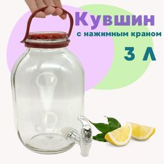 Кувшин стеклянный с нажимным краном ALISRO 3 л 9550548