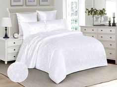 Постельное белье Cleo семейное с двумя пододеяльниками Satin Jacquard