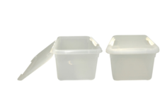 Контейнер для продуктов Мастргласс 80 л 30х23х16 см с белым зажимом Мастергласс