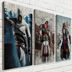 Модульная картина на рельефной доске ОСП игра Assassins creed- 1099 Бруталити