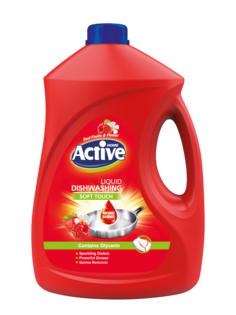 Гель-концентрат для мытья посуды ACTIVE ИРАН Клубника и малина, 3500 мл