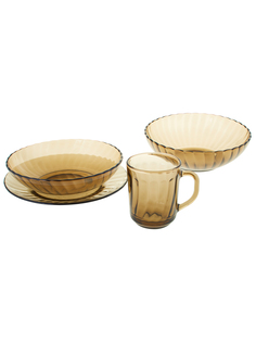 Сервиз столовый, стеклянный, на 6 персон 19 шт Alat Home