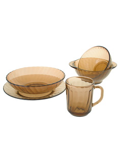 Сервиз столовый, стеклянный, на 6 персон 30 шт Alat Home