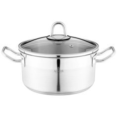 Кастрюля Agness 20x10 см 28 л со стеклкрышкой 916-452