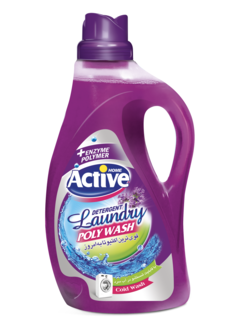 Гель-концентрат Active для стирки белья универсальный Poly Wash, 2500 мл