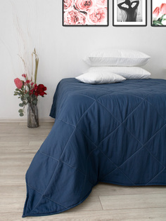 Покрывало Хлопковый мир Сьюзи, 220х205-5см, индиго, ,