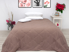 Покрывало стеганое Хлопковый мир Сьюзи 220х205 кофе с молоком