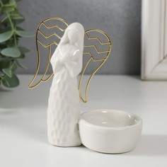 Сувенир Ангел Молитва, 9691059, керамика, белый 10х5,4х10,7 см No Brand