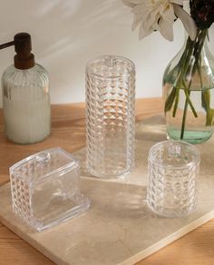 Набор органайзеров Elchehome из 3-х предметов хранения ватных дисков, ватных шариков