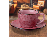 Чайная пара 2 предмета 160 мл Elan Gallery Art Village красная