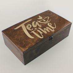 Коробка для чайных пакетиков Бруталити 4 отделения с узором чай чайник, время чая - 123