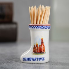 Подставка для зубочисток Семейные традиции, керамика, в форме валенка