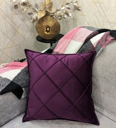Декоративная подушка из бархата Plush Pillow ромб45х45х45, цвет фиолетовый