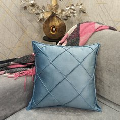 Подушка Декоративная Plush Pillow ромб45х45х45, цвет голубой